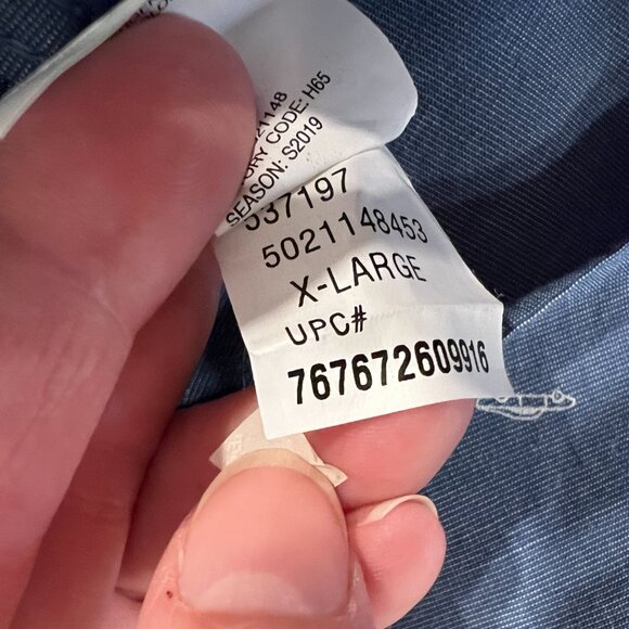 Van Heusen Short Sleeve Button Up Shirt XL 17-17.5 Car Print - White Blue. Excel - Picture 6 of 7